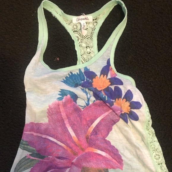Tank top with see threw back size small teal color - Picture 1 of 3
